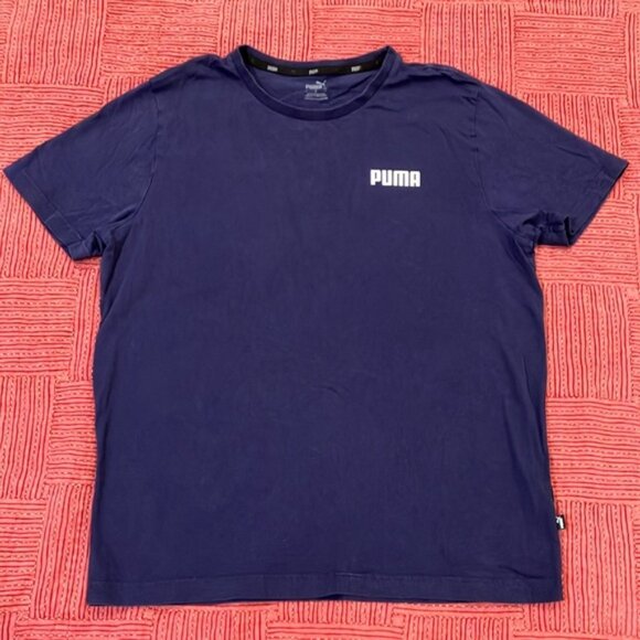 Puma faded navy Blue Short Sleeve t-shirt - Picture 1 of 12
